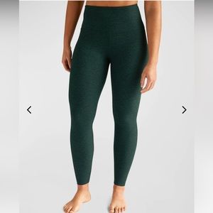 Beyond Yoga Green Caught in the Midi High-Waist Space-Dye Leggings size small